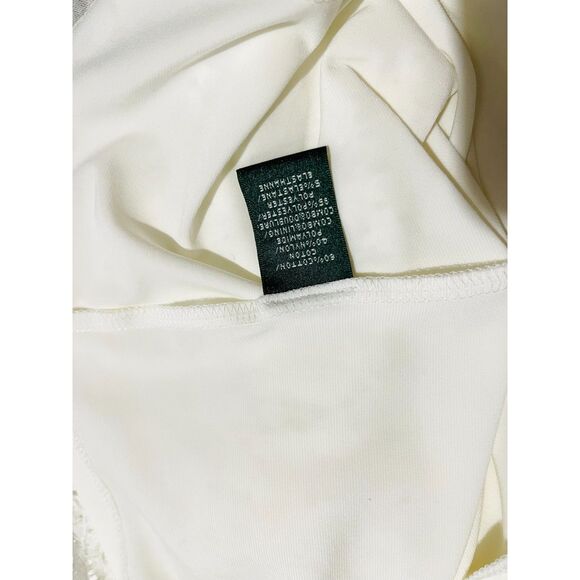 Lauren ralph lauren laced dress off white fest country cottage bridal women 10 - Picture 5 of 7